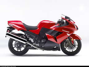 Красный спортивный мотоцикл для Henf